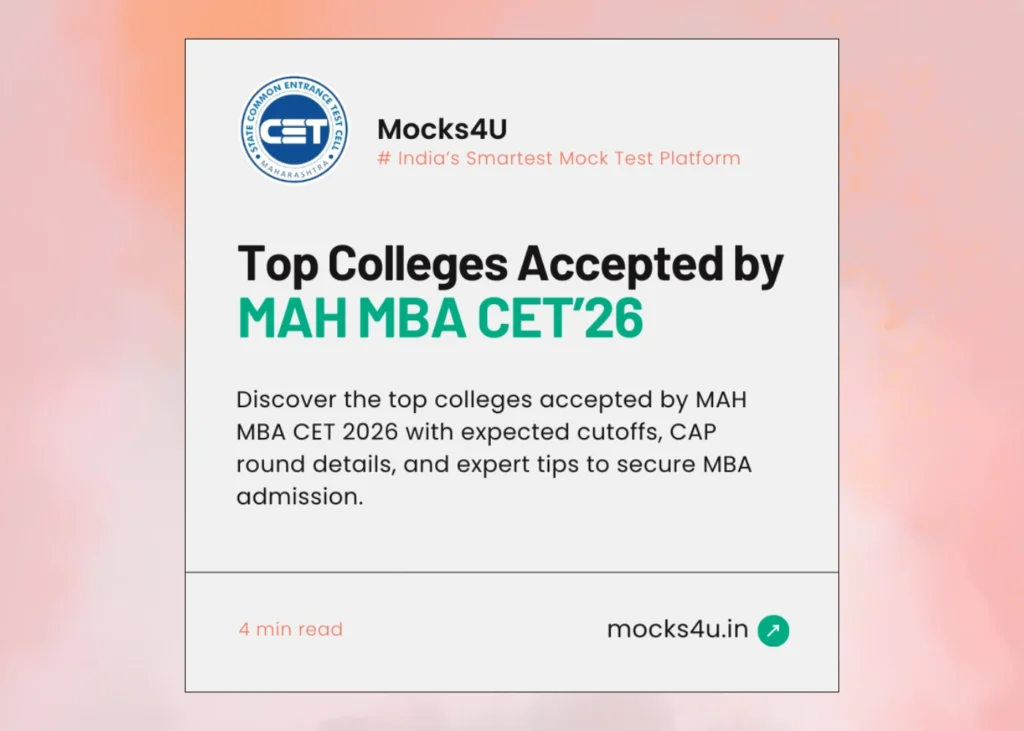 Top Colleges Accepted by MAH MBA CET 2026