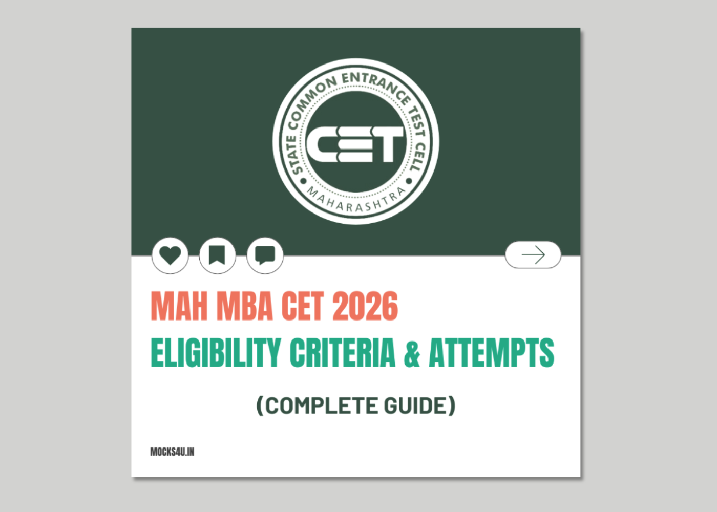 MAH MBA CET 2026 Eligibility Criteria & Attempts